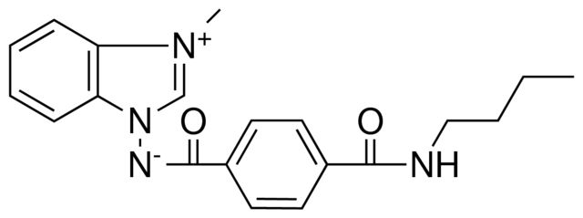 (4-(BUTYLCARBAMOYL)BENZOYL)(3-METHYL-1H-BENZO[D]IMIDAZOL-3-IUM-1-YL)AMIDE