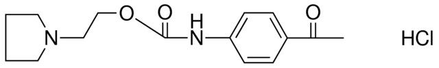 (4-AC-PH)-CARBAMIC ACID 2-PYRROLIDIN-1-YL-ET ESTER, HYDROCHLORIDE