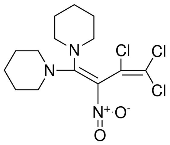 1-[3,4,4-TRICHLORO-2-NITRO-1-(1-PIPERIDINYL)-1,3-BUTADIENYL]PIPERIDINE