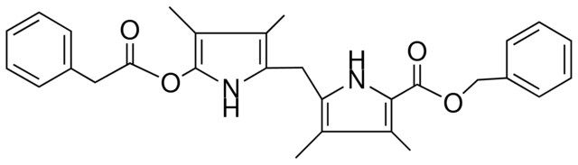 (DI-ME-PH-ACO-PYRROL-YLMETHYL)-3,4-DIMETHYL-PYRROLE-2-CARBOXYLIC ACID BZL ESTER