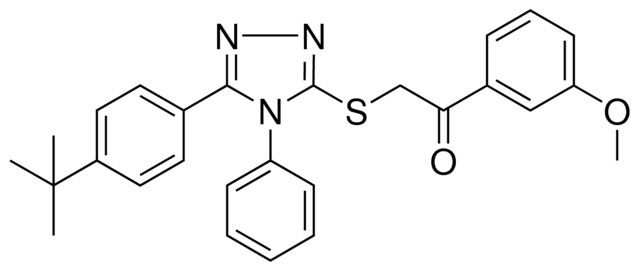 2-((5-(4-TERT-BUTYLPHENYL)-4-PH-4H-1,2,4-TRIAZOL-3-YL)THIO)-1-(3-MEO-PH)ETHANONE