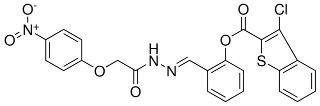 2-(2-((4-NITROPHENOXY)AC)CARBOHYDRAZONOYL)PH 3-CL-1-BENZOTHIOPHENE-2-CARBOXYLATE