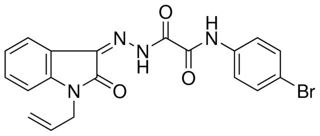 2-(N'-(1-ALLYL-2-OXO-2H-INDOL-3-YLIDENE)-HYDRAZINO)-N-(4-BR-PH)-2-OXO-ACETAMIDE