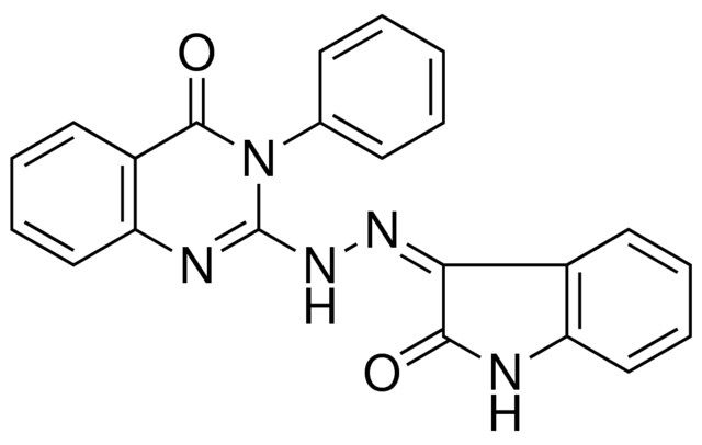 2-(N'-(2-OXO-1,2-2H-INDOL-3-YLIDENE)-HYDRAZINO)-3-PHENYL-3H-QUINAZOLIN-4-ONE