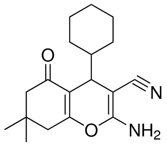 2-AMINO-4-CYCLOHEXYL-7,7-DIMETHYL-5-OXO-5,6,7,8-TETRAHYDRO-4H-CHROMENE-3-CARBONITRILE