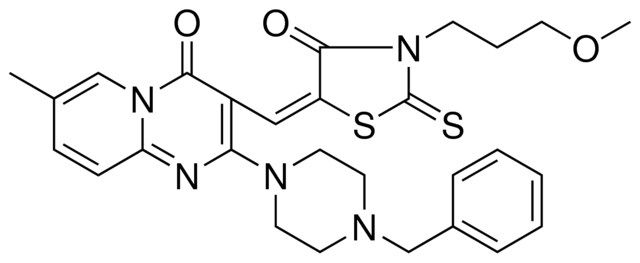 2-(4-BENZYL-1-PIPERAZINYL)-3-{(E)-[3-(3-METHOXYPROPYL)-4-OXO-2-THIOXO-1,3-THIAZOLIDIN-5-YLIDENE]METHYL}-7-METHYL-4H-PYRIDO[1,2-A]PYRIMIDIN-4-ONE