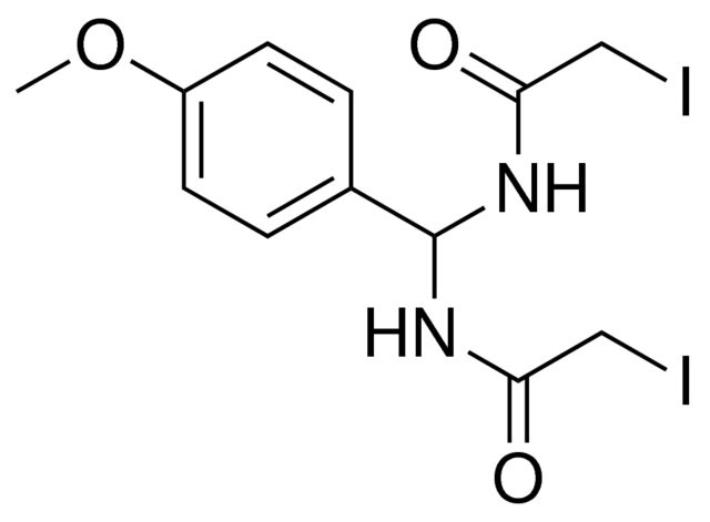 2-IODO-N-((2-IODO-ACETYLAMINO)-(4-METHOXY-PHENYL)-METHYL)-ACETAMIDE