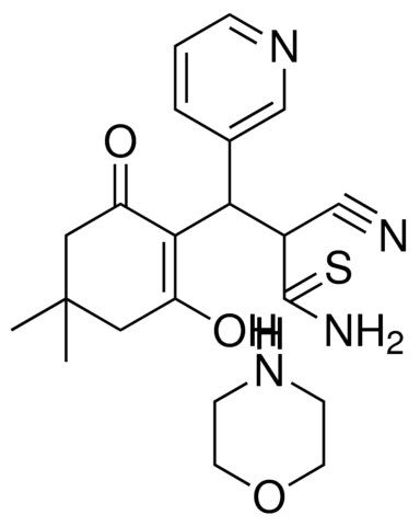 2-CYANO-3-(2-HYDROXY-4,4-DIMETHYL-6-OXO-1-CYCLOHEXEN-1-YL)-3-(3-PYRIDINYL)PROPANETHIOAMIDE COMPOUND WITH MORPHOLINE