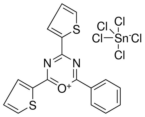 2-PHENYL-4,6-DI(2-THIENYL)-1,3,5-OXADIAZIN-1-IUM PENTACHLOROSTANNATE(1-)