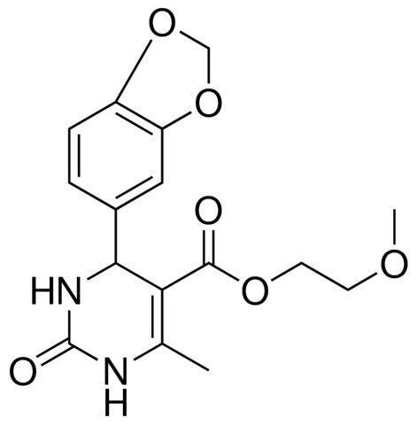 2-METHOXYETHYL 4-(1,3-BENZODIOXOL-5-YL)-6-METHYL-2-OXO-1,2,3,4-TETRAHYDRO-5-PYRIMIDINECARBOXYLATE