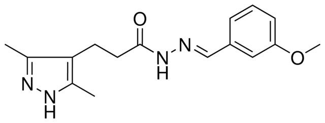 3-(3,5-DIMETHYL-1H-PYRAZOL-4-YL)-PROPIONIC ACID (3-MEO-BENZYLIDENE)-HYDRAZIDE