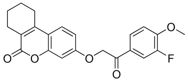 3-(2-(3-F-4-MEO-PHENYL)-2-OXO-ETHOXY)-7,8,9,10-TETRAHYDRO-BENZO(C)CHROMEN-6-ONE