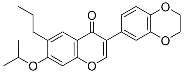 3-(2,3-DIHYDRO-BENZO(1,4)DIOXIN-6-YL)-7-ISOPROPOXY-6-PROPYL-CHROMEN-4-ONE