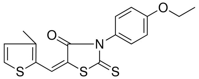 3-(4-ETHOXY-PH)-5-(3-METHYL-THIOPHEN-2-YLMETHYLENE)-2-THIOXO-THIAZOLIDIN-4-ONE