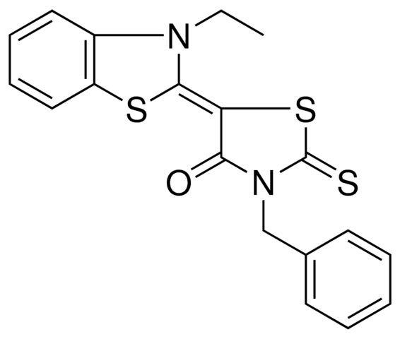 3-BENZYL-5-(3-ETHYL-3H-BENZOTHIAZOL-2-YLIDENE)-2-THIOXO-THIAZOLIDIN-4-ONE