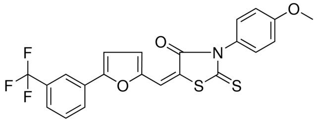 3-(4-MEO-PH)-2-THIOXO-5-(5-(3-TRI-F-ME-PH)FURAN-2-YLMETHYLENE)-THIAZOLIDIN-4-ONE