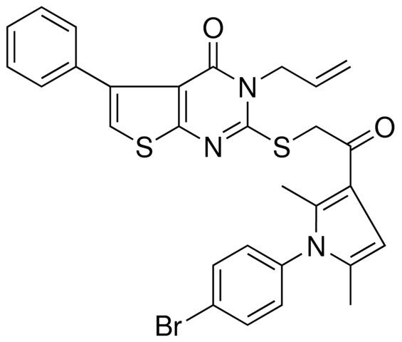 3-ALLYL-2-({2-[1-(4-BROMOPHENYL)-2,5-DIMETHYL-1H-PYRROL-3-YL]-2-OXOETHYL}SULFANYL)-5-PHENYLTHIENO[2,3-D]PYRIMIDIN-4(3H)-ONE