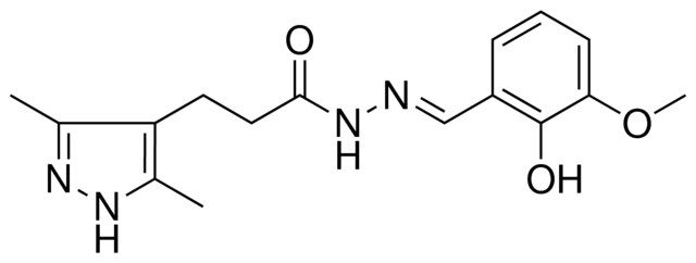 3-(3,5-DIMETHYL-1H-PYRAZOL-4-YL)PROPIONIC ACID (2-HO-3-MEO-BENZYLIDENE)HYDRAZIDE