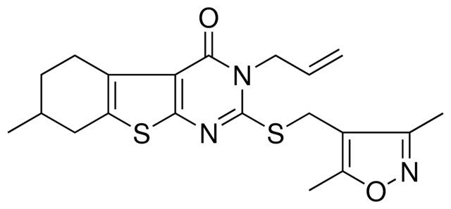 3-ALLYL-2-{[(3,5-DIMETHYL-4-ISOXAZOLYL)METHYL]SULFANYL}-7-METHYL-5,6,7,8-TETRAHYDRO[1]BENZOTHIENO[2,3-D]PYRIMIDIN-4(3H)-ONE