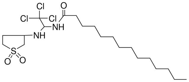 TETRADECANOIC ACID (2,2,2-TRI-CL-1-(1,1-DIOXO-4H-THIOPHEN-3-YLAMINO)-ET)-AMIDE