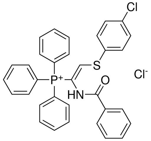 (1-BENZOYLAMINO-2-(4-CL-PHENYLSULFANYL)-VINYL)-TRIPHENYL-PHOSPHONIUM, CHLORIDE