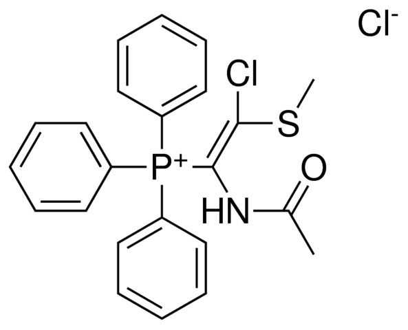 (1-ACETYLAMINO-2-CHLORO-2-METHYLSULFANYL-VINYL)-TRIPHENYL-PHOSPHONIUM, CHLORIDE