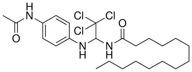 TETRADECANOIC ACID (1-(4-ACETYLAMINO-PHENYLAMINO)-2,2,2-TRICHLORO-ETHYL)-AMIDE