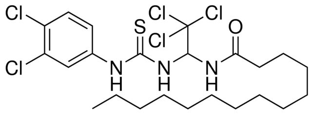 TETRADECANOIC ACID (2,2,2-TRICHLORO-1-(3-(3,4-DICHLORO-PH)-THIOUREIDO)-ET)-AMIDE