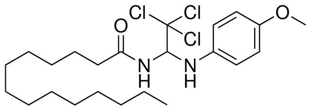 TETRADECANOIC ACID (2,2,2-TRICHLORO-1-(4-METHOXY-PHENYLAMINO)-ETHYL)-AMIDE