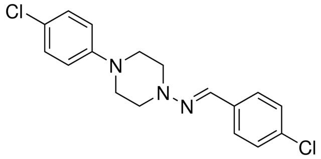 (4-CHLORO-BENZYLIDENE)-(4-(4-CHLORO-PHENYL)-PIPERAZIN-1-YL)-AMINE