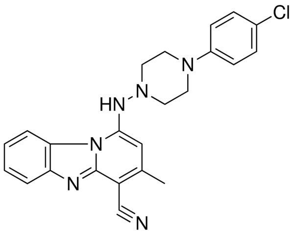 1-{[4-(4-CHLOROPHENYL)-1-PIPERAZINYL]AMINO}-3-METHYLPYRIDO[1,2-A]BENZIMIDAZOLE-4-CARBONITRILE