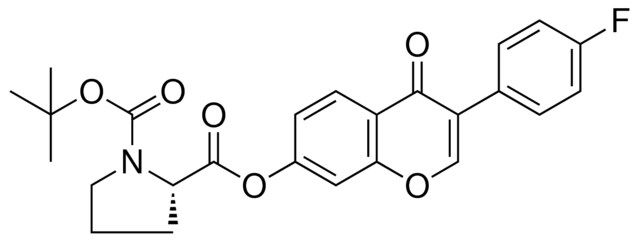 1-TERT-BUTYL 2-[3-(4-FLUOROPHENYL)-4-OXO-4H-CHROMEN-7-YL] (2S)-1,2-PYRROLIDINEDICARBOXYLATE