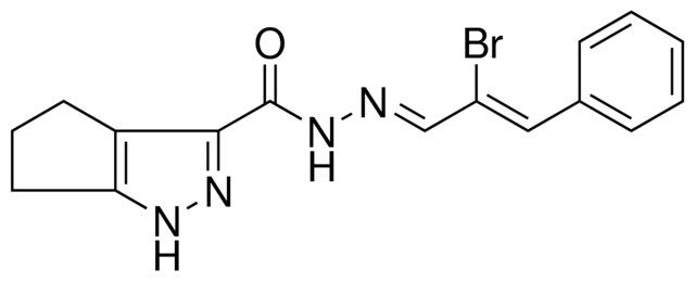 1,4,5,6-4H-CYCLOPENTAPYRAZOLE-3-CARBOXYLIC ACID (2-BR-3-PH-ALLYLIDENE)-HYDRAZIDE