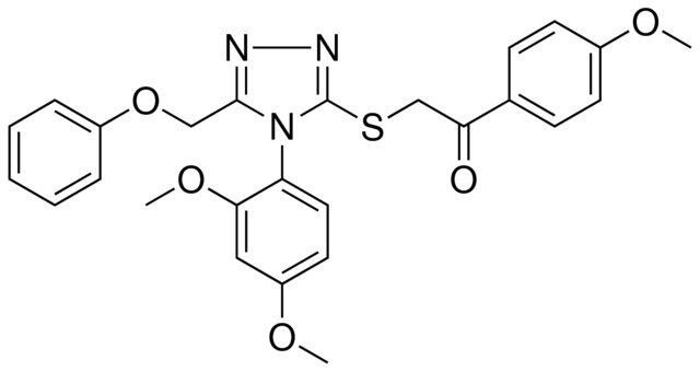 2-{[4-(2,4-DIMETHOXYPHENYL)-5-(PHENOXYMETHYL)-4H-1,2,4-TRIAZOL-3-YL]SULFANYL}-1-(4-METHOXYPHENYL)ETHANONE