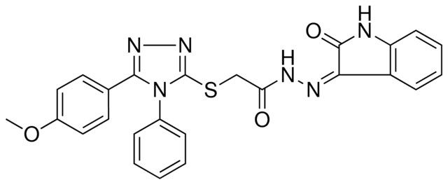 2-{[5-(4-METHOXYPHENYL)-4-PHENYL-4H-1,2,4-TRIAZOL-3-YL]SULFANYL}-N'-[(3Z)-2-OXO-1,2-DIHYDRO-3H-INDOL-3-YLIDENE]ACETOHYDRAZIDE