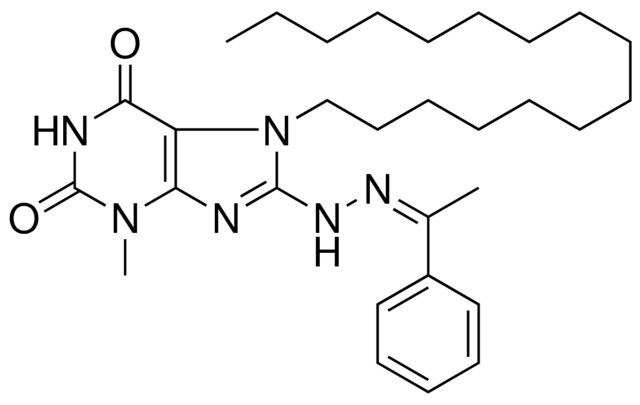 7-HEXADECYL-3-ME-8-(N'-(1-PH-ETHYLIDENE)-HYDRAZINO)-3,7-DIHYDRO-PURINE-2,6-DIONE