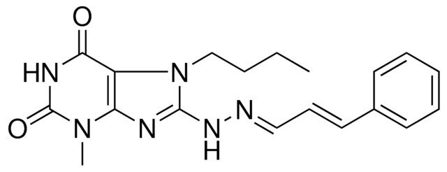 7-BUTYL-3-ME-8-(N'-(3-PHENYL-ALLYLIDENE)-HYDRAZINO)-3,7-DIHYDRO-PURINE-2,6-DIONE