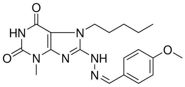 8-[N'-(4-MEO-BENZYLIDENE)-HYDRAZINO]-3-ME-7-PENTYL-3,7-DIHYDRO-PURINE-2,6-DIONE