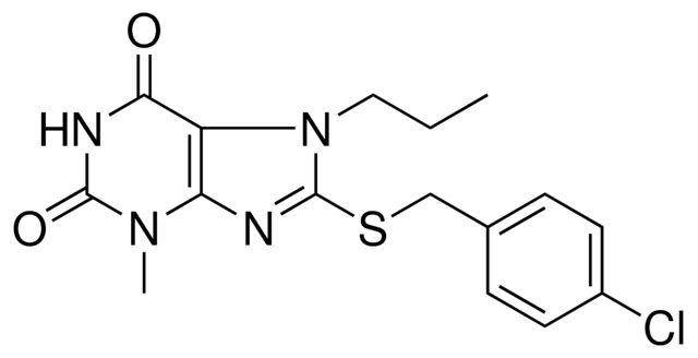 8-(4-CHLORO-BENZYLSULFANYL)-3-METHYL-7-PROPYL-3,7-DIHYDRO-PURINE-2,6-DIONE