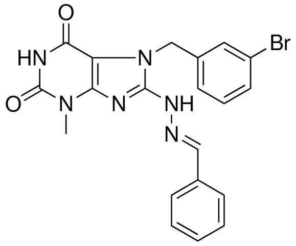 8-(N'-BENZYLIDENE-HYDRAZINO)-7-(3-BR-BZL)-3-METHYL-3,7-DIHYDRO-PURINE-2,6-DIONE