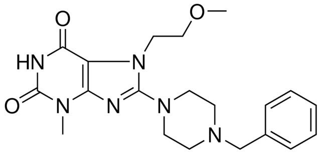 8-(4-BENZYL-1-PIPERAZINYL)-7-(2-METHOXY-ET)-3-ME-3,7-DIHYDRO-1H-PURINE-2,6-DIONE