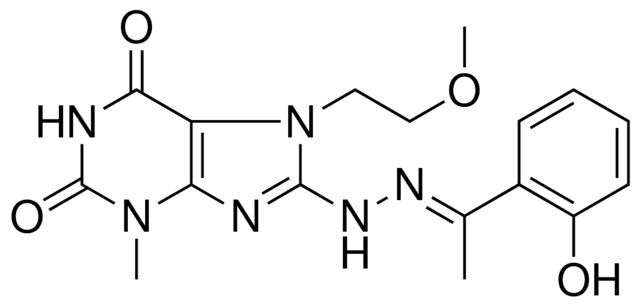 8-{(2E)-2-[1-(2-HYDROXYPHENYL)ETHYLIDENE]HYDRAZINO}-7-(2-METHOXYETHYL)-3-METHYL-3,7-DIHYDRO-1H-PURINE-2,6-DIONE