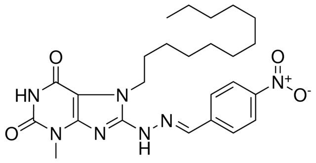 7-DODECYL-3-ME-8-[N'-(4-NITRO-BENZYLIDENE)-HYDRAZINO]-3,7-2H-PURINE-2,6-DIONE