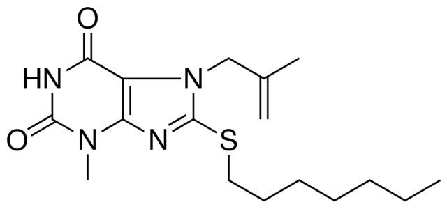 8-HEPTYLSULFANYL-3-METHYL-7-(2-METHYL-ALLYL)-3,7-DIHYDRO-PURINE-2,6-DIONE