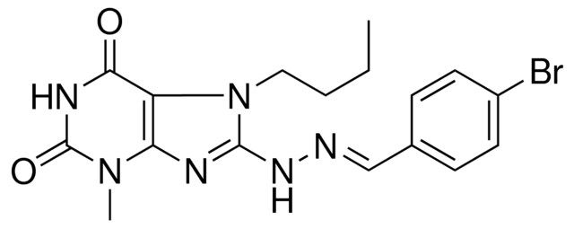 8-(N'-(4-BR-BENZYLIDENE)-HYDRAZINO)-7-BUTYL-3-ME-3,7-DIHYDRO-PURINE-2,6-DIONE