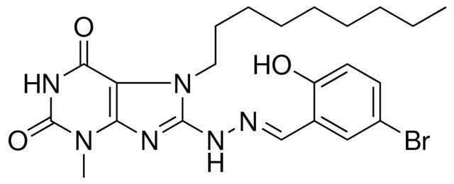 8-(N'-(5-BR-2-HO-BENZYLIDENE)-HYDRAZINO)-3-ME-7-NONYL-3,7-2H-PURINE-2,6-DIONE