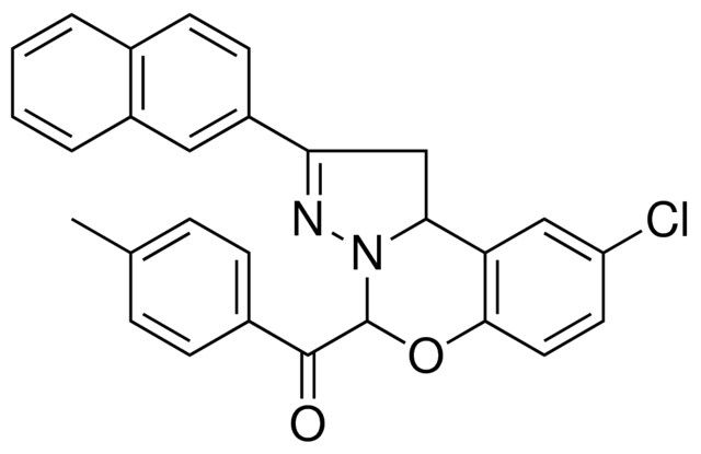 [9-CHLORO-2-(2-NAPHTHYL)-1,10B-DIHYDROPYRAZOLO[1,5-C][1,3]BENZOXAZIN-5-YL](4-METHYLPHENYL)METHANONE