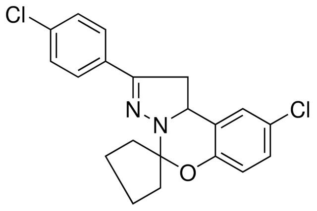 9-CHLORO-2-(4-CHLOROPHENYL)-1,10B-DIHYDROSPIRO[BENZO[E]PYRAZOLO[1,5-C][1,3]OXAZINE-5,1'-CYCLOPENTANE]