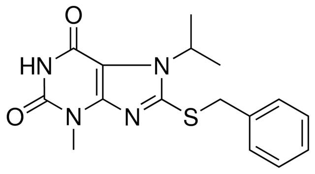 8-BENZYLSULFANYL-7-ISOPROPYL-3-METHYL-3,7-DIHYDRO-PURINE-2,6-DIONE