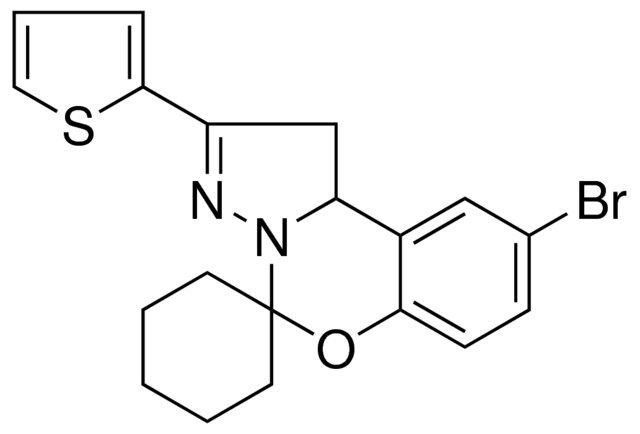 9-BROMO-2-(THIOPHEN-2-YL)-1,10B-DIHYDROSPIRO[BENZO[E]PYRAZOLO[1,5-C][1,3]OXAZINE-5,1'-CYCLOHEXANE]